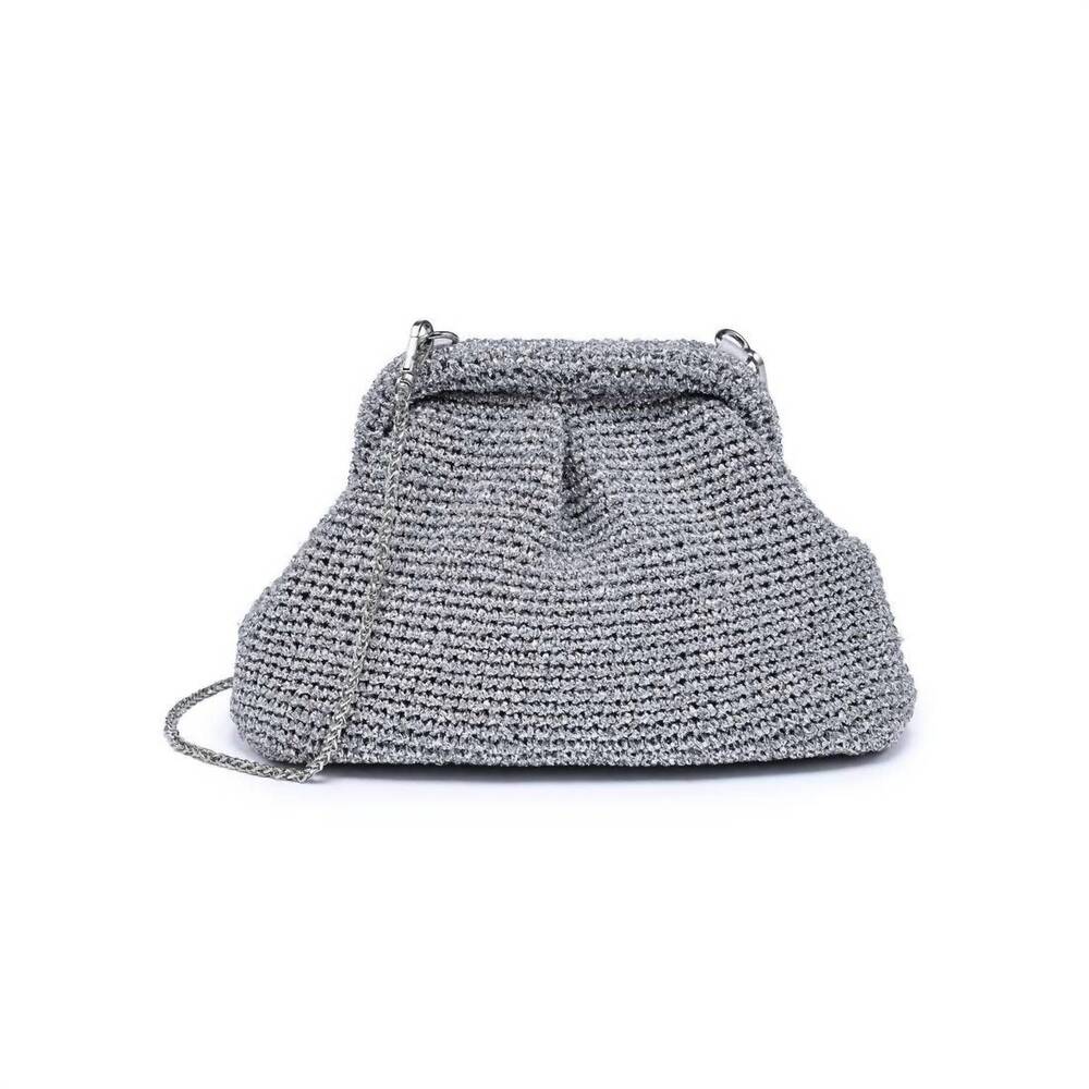 NEW MODA LUXE women's amelia clutch in silver